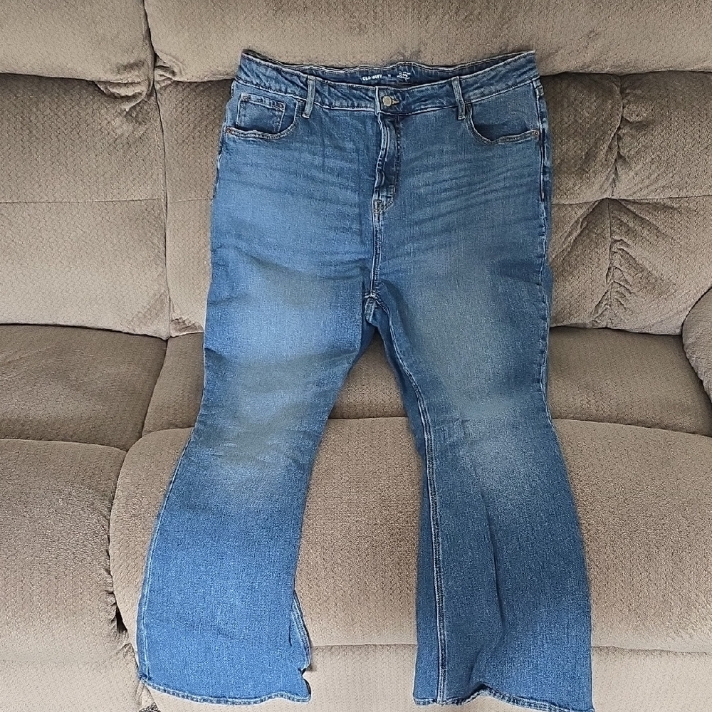 Old Navy Blue Flare Wide Leg Jeans